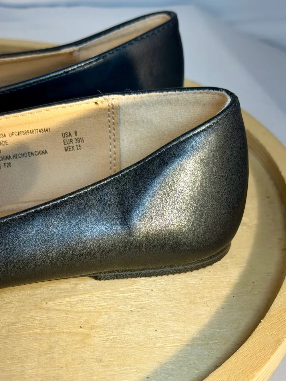 Time and Tru Black Pointed-Toe Slip-On Flats